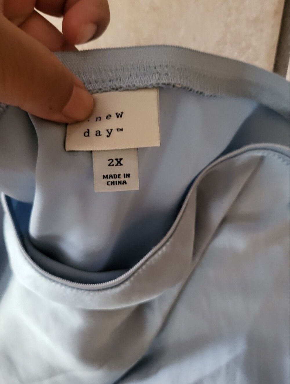 A New Day Satin Baby Blue Skirt - Picture 3 of 4